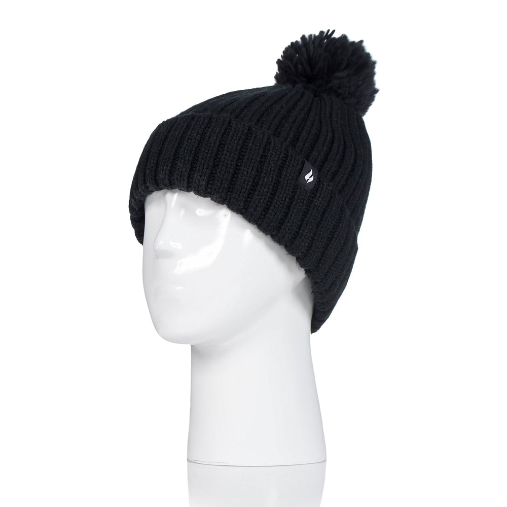Cappello con pompon Arden da donna - Nero