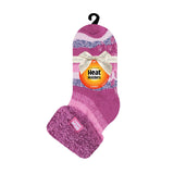 Chaussettes de détente Heathfield Original pour dames avec haut à revers - Rayure rose