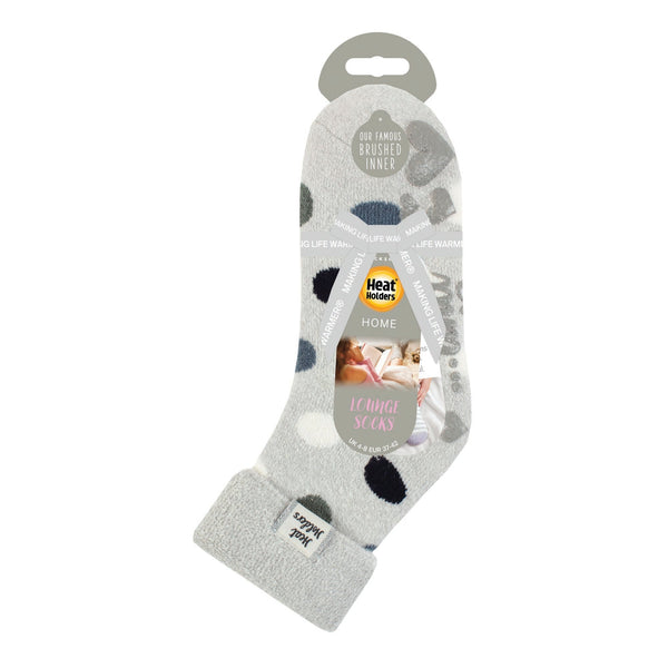 Damen Lite Lyra Lounge-Socken mit Umschlagoberteil – Silberpunkte