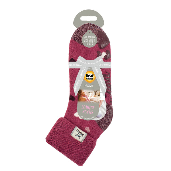 Ladies Lite Lounge Socken mit Umsatztop - Herzen