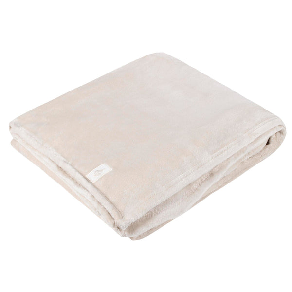 Couverture/jet thermique en polaire de luxe - Sable blanc