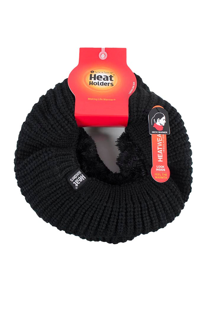 Ladies Chunky Neck Warmer - Black – Heat Holders EU