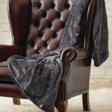 Luxury Fleece Thermal Blanket/Throw - Antique Silver
