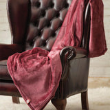 Coperta/plaid termico in pile di lusso - Ciliegia