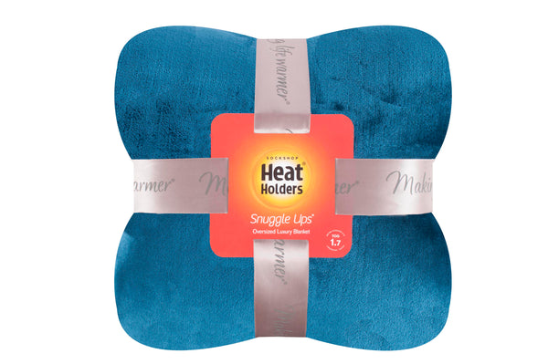 Couverture/jet thermique en polaire de luxe - Sarcelle