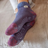 Originale Damen-Lounge-Socken mit bequemem Federoberteil – gedämpftes Blau und Rosa