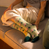Damen Lite Jacquard Socken RHS Roses - Salbei