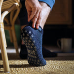 Chaussettes pantoufles originales pour hommes - Marine et denim