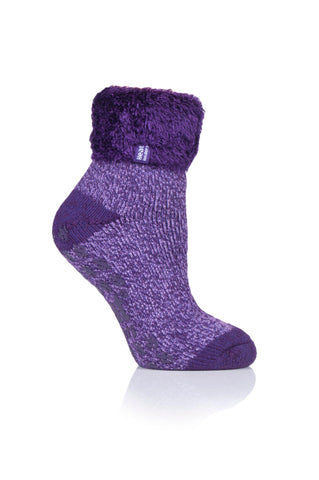 KIDS Lounge Twist Chaussettes avec haut confortable en plumes - Violet