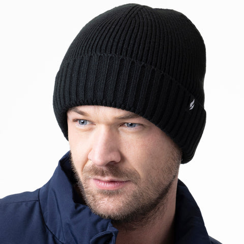 Gorro con puños Turnover para hombre - NEGRO