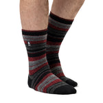 Herren Lite Krakow Multi Stripe Socken – Schwarz