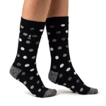 Calcetines Lite Málaga Dots para mujer - Blanco y negro