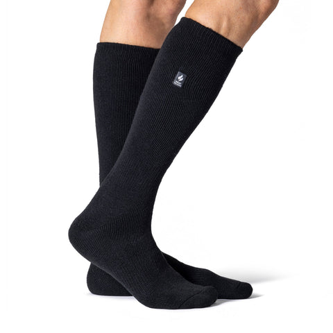 Herren Lite Kingfisher Lange Thermosocken – Schwarz