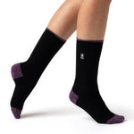 Damen Ultra Lite Oia Fersen- und Zehensocken – Schwarz und Lila