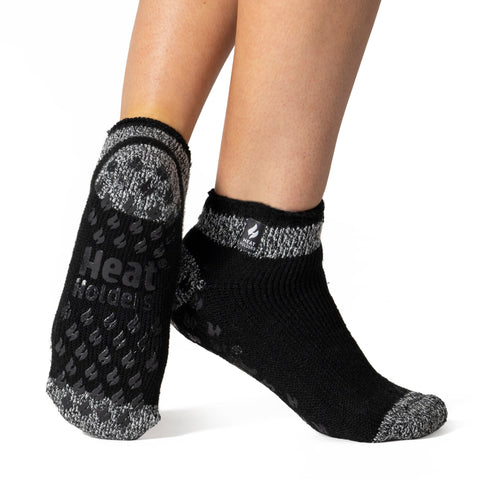 Chaussettes pantoufles originales Pisa pour femmes - Noir