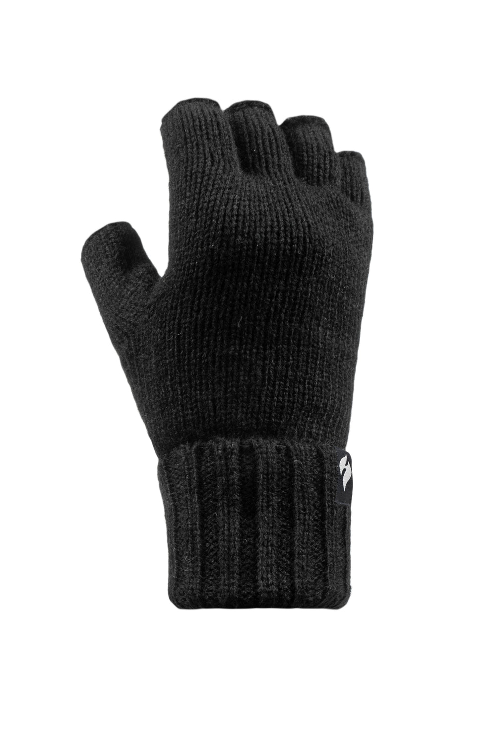 Gants sans doigts unis pour femmes - Noir
