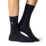 Mens Ultra Lite Cardinal Plain Thermal Socks - Black