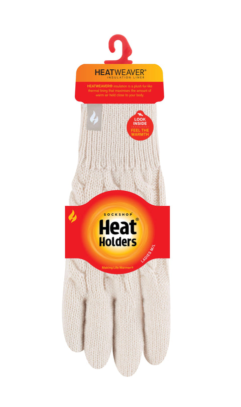 Ladies Willow Thermal Gloves Cream – Heat Holders EU