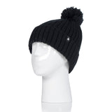 Gorro Arden con pompón para mujer - Negro