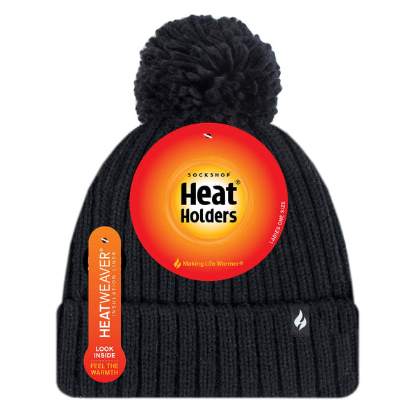 Cappello con pompon Arden da donna - Nero
