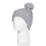 Gorro Arden con pompón para mujer - Gris claro