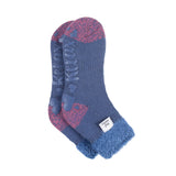 Originale Damen-Lounge-Socken mit bequemem Federoberteil – gedämpftes Blau und Rosa