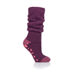 Originale Damen-Lounge-Socken mit bequemem Slouch-Oberteil – Wein