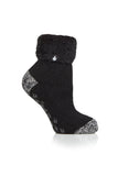 KIDS Chaussettes de détente unies avec haut confortable en plumes - Noir