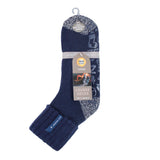 Calcetines lounge con parte superior de canalé Original Whitaker para hombre - Azul marino