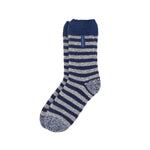 Mens Original Lumi Sleep Socks with Feather Top - Navy & Grey