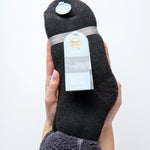 Mens Original Olwen Sleep Socks with Feather Turnover Top - Black