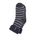 Mens Original Olwen Sleep Socks with Feather Turnover Top - Charcoal & Grey