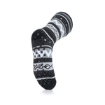 Chaussettes pantoufles double couche Soul Warming pour hommes - Noir et charbon de bois