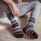 Calcetines tipo pantuflas de doble capa Soul Warming para hombre - Negro y carbón