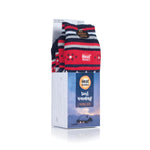 Chaussettes pantoufles double couche Soul Warming pour hommes - Marine et rouge