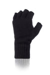 Guantes sin dedos para hombre - Negro