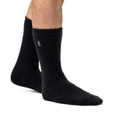 Chaussettes unies Lite Dunlin pour hommes - Charbon