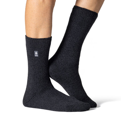 Chaussettes thermiques originales pour hommes - Charcoal Twist