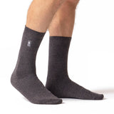 Chaussettes thermiques unies Ultra Lite pour hommes - Charbon de bois