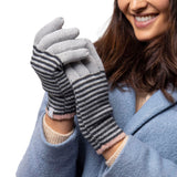 Guantes térmicos Oslo para mujer - Nube gris y negro