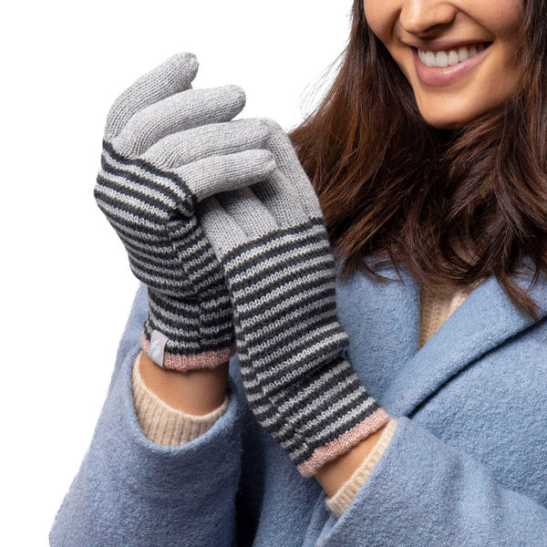 Guantes térmicos Oslo para mujer - Nube gris y negro