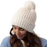 Chapeau à pompons Arden pour femme - Crème