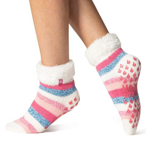 Chaussettes originales Harrogate Lounge pour dames avec dessus en plumes