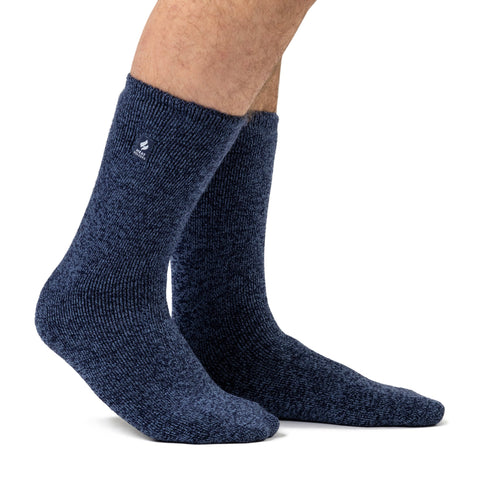 Chaussettes unies Lite Dunlin pour hommes - Denim