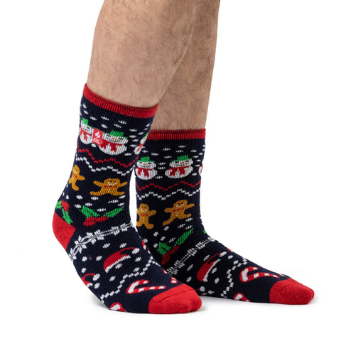 Chaussettes de Noël Lite pour hommes - Plaisir festif