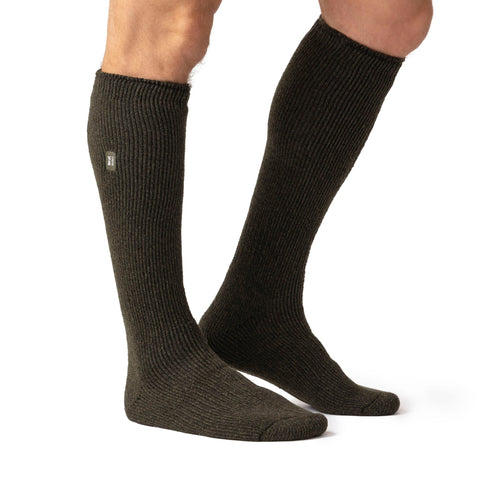 Chaussettes longues originales pour hommes - Vert forêt