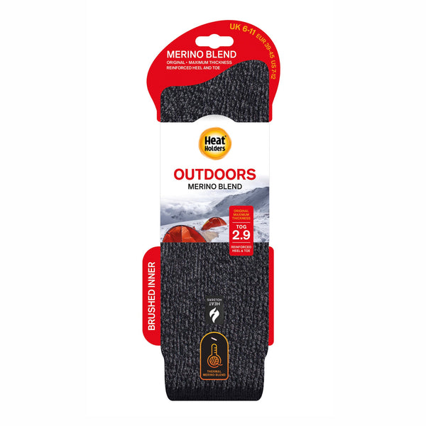 Herren Original Outdoors Lange Socken aus Merinowollmischung – Schwarz