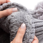 Gorro Arden con pompón para mujer - Gris claro