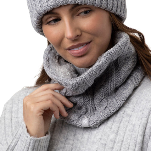 Ladies Marlow Neck Warmer - Light Grey