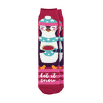 Ladies Lite Christmas Socks - Penguin